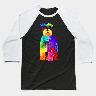 Dog Lover Gifts Mini Schnauzer Colorful Miniature Schnauzer Baseball T-Shirt